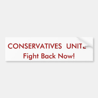 Autocollant De Voiture Les CONSERVATEURS UNISSENT, battent en retraite
