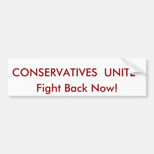 Autocollant De Voiture Les CONSERVATEURS UNISSENT, battent en retraite (Devant)