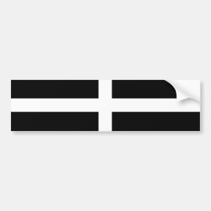 Autocollant De Voiture Les Cornouailles - drapeau/St Piran cornouaillais