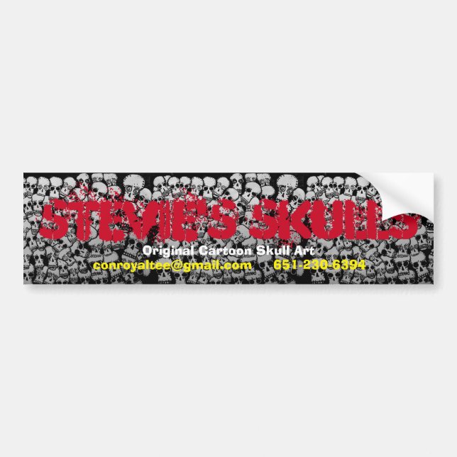 Autocollant De Voiture Les crânes de Stevie (Devant)