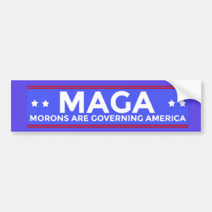 Autocollant De Voiture Les débiles de MAGA régissent l'Amérique Conser