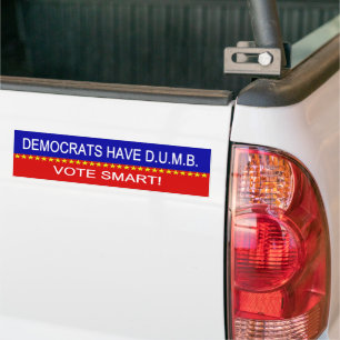 Autocollant De Voiture Les Démocrates Ont D.U.M.B.