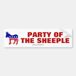 Autocollant De Voiture Les Démocrates Sont Le Parti Du Cheeple
