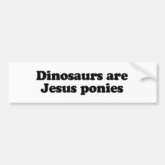 Autocollant De Voiture Les dinosaures sont des poneys de Jésus (Devant)
