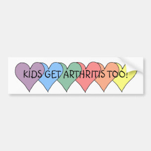 Autocollant De Voiture LES ENFANTS ATTRAPENT L'ARTHRITE AUSSI ! - adhésif