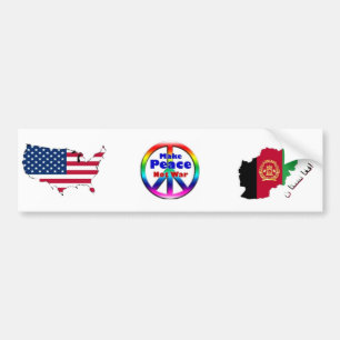 Autocollant De Voiture Les Etats-Unis "font la guerre" Afghanistan de