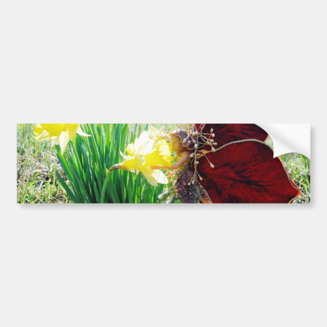 Autocollant De Voiture Les fées dans les jonquilles (Devant)