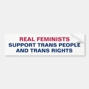 Autocollant De Voiture Les féministes soutiennent les droits trans et tra