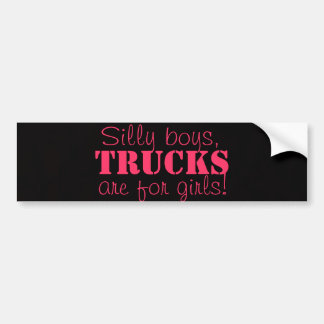 Autocollant De Voiture Les garçons idiots, camions sont pour des filles !