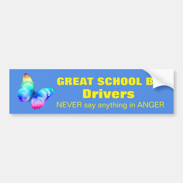 Autocollant De Voiture Les GRANDS CHAUFFEURS d'AUTOBUS SCOLAIRE ne disent (Devant)