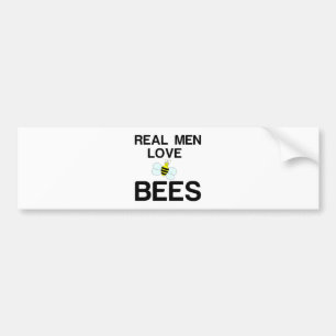 AUTOCOLLANT DE VOITURE LES HOMMES AIMENT LES ABEILLES