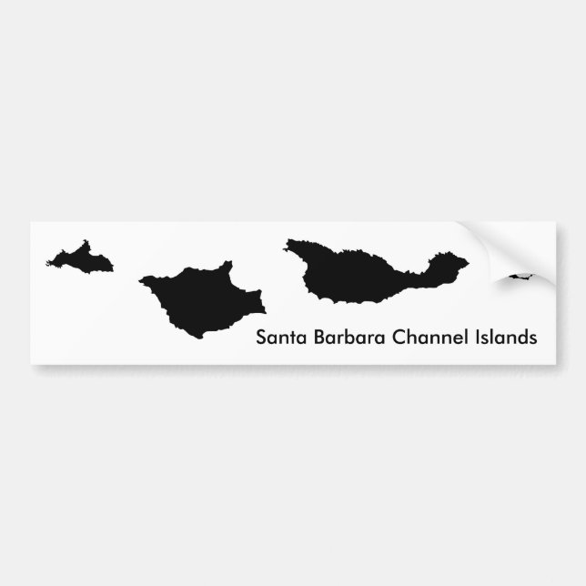 Autocollant De Voiture Les Îles Anglo-Normandes de Santa Barbara (Devant)