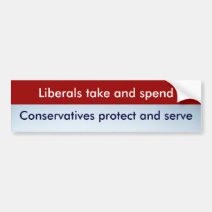Autocollant De Voiture Les libéraux contre les conservateurs