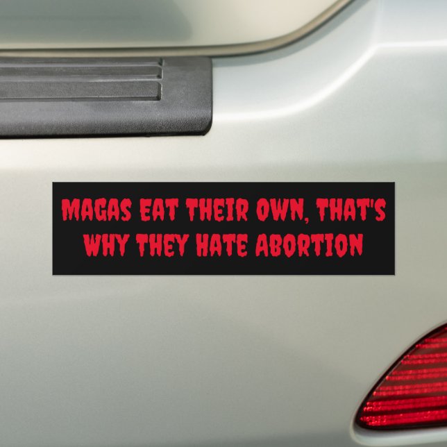 AUTOCOLLANT DE VOITURE LES MAGAS MANGENT LEUR PROPRE (En voiture)