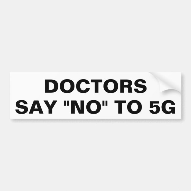 Autocollant De Voiture Les médecins disent non à 5G (Devant)