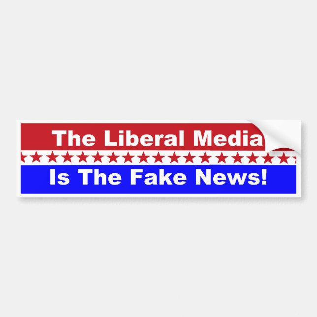 Autocollant De Voiture Les médias libéraux est le faux adhésif pour (Devant)