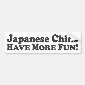 Autocollant De Voiture Les mentons japonais ont plus d'amusement ! -