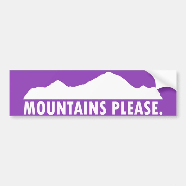 Autocollant De Voiture Les montagnes satisfont (Devant)