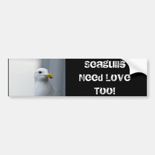 Autocollant De Voiture Les mouettes ont aussi besoin d'amour
