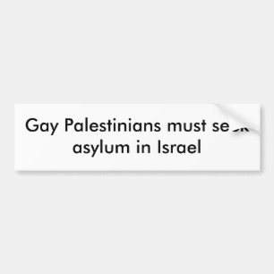 Autocollant De Voiture Les Palestiniens gais doivent demander l'asile en