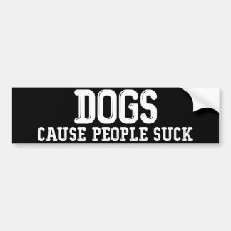 Autocollant De Voiture Les personnes de cause de chiens sucent