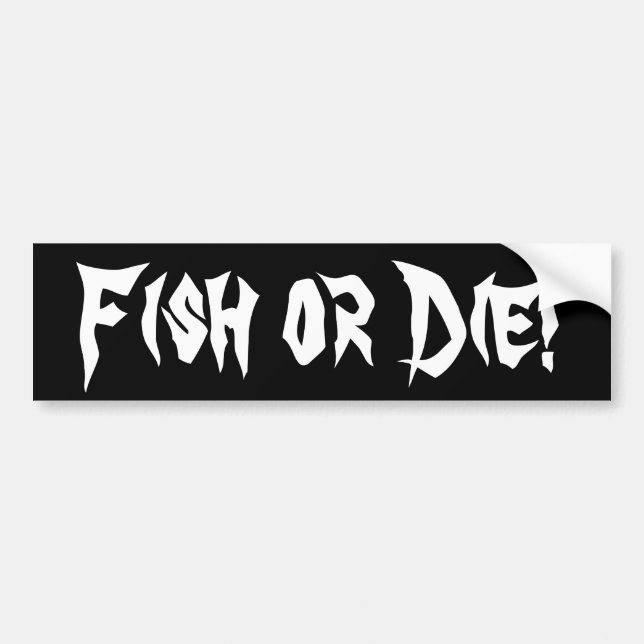 Autocollant De Voiture Les poissons ou meurent ! (Devant)