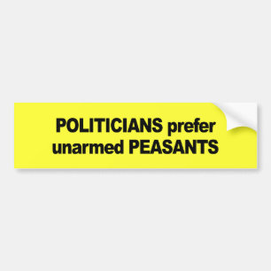 Autocollant De Voiture Les politiciens préfèrent les présidents sans
