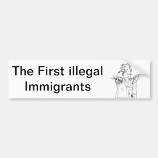 Autocollant De Voiture Les premiers immigrants illégaux