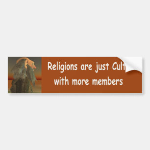 Autocollant De Voiture les religions sont juste des cultes