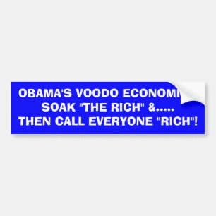 Autocollant De Voiture Les SCIENCES ÉCONOMIQUES d'OBAMA VOODO IMBIBENT