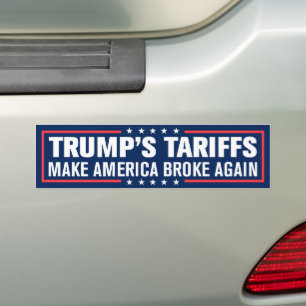 Autocollant De Voiture Les tarifs douaniers de Trump font à nouveau tombe