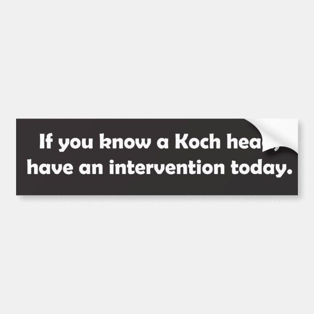 Autocollant De Voiture Les têtes de Koch sucent (Devant)