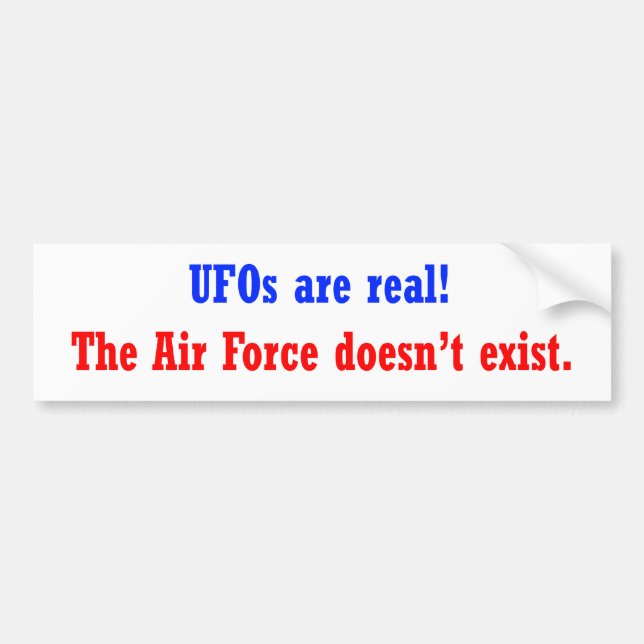 Autocollant De Voiture Les UFO sont vrais (Devant)