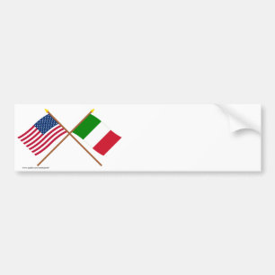 Autocollant De Voiture Les USA et drapeaux croisés parItalie