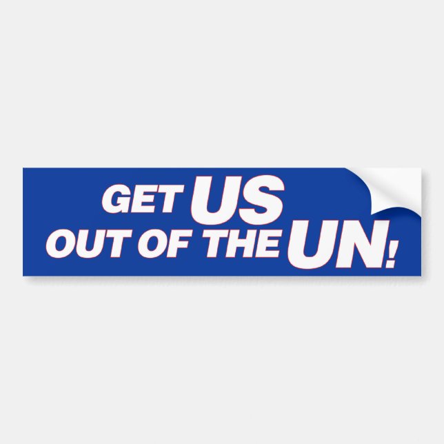 Autocollant De Voiture Les USA hors de l'ONU (Devant)