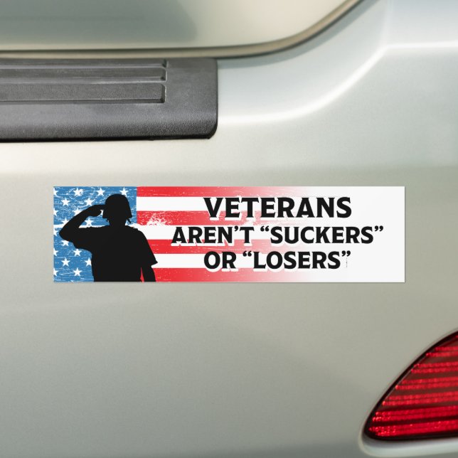 Autocollant De Voiture Les vétérans n'ont ni péché ni perdu contre Trump (En voiture)