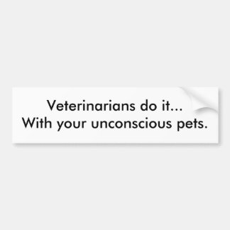 Autocollant De Voiture Les vétérinaires le font… avec vos animaux