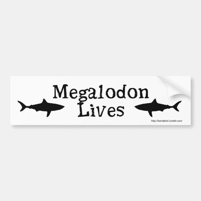 Autocollant De Voiture Les vies de Megalodon !  Adhésif pour pare-chocs (Devant)
