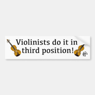 Autocollant De Voiture Les violonistes le font dans le troisième joueur