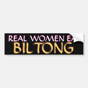 AUTOCOLLANT DE VOITURE LES VRAIES FEMMES MANGENT BILONG