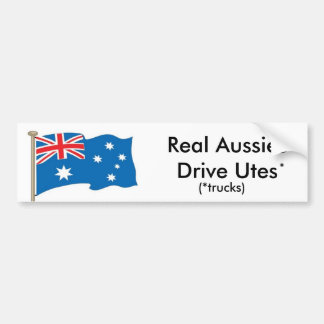 Autocollant De Voiture - Les vrais Australiens conduisent des Utes -