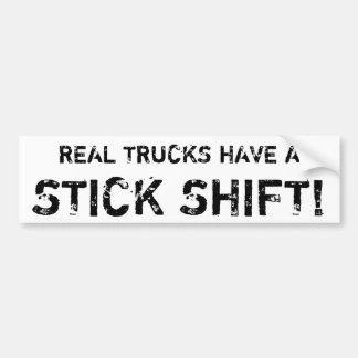 Autocollant De Voiture Les vrais camions ont un DÉCALAGE de BÂTON !