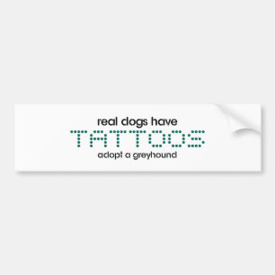 Autocollant De Voiture Les vrais chiens ont des tatouages