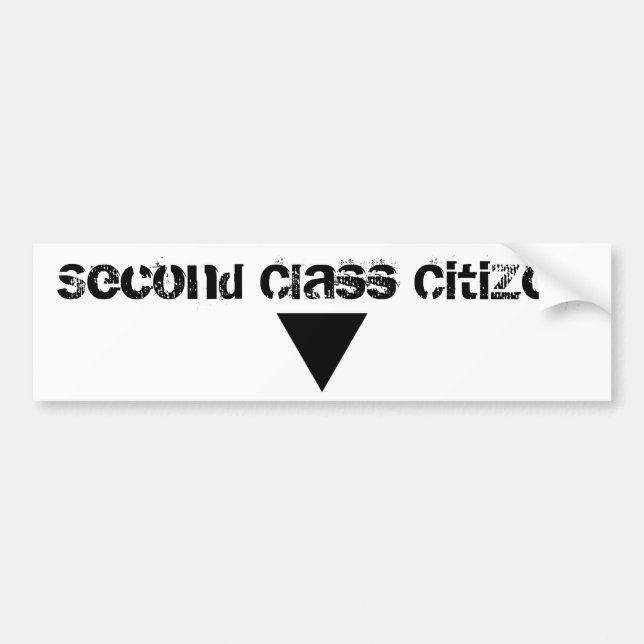 Autocollant De Voiture Lesbienne de citoyen de deuxième classe (Devant)