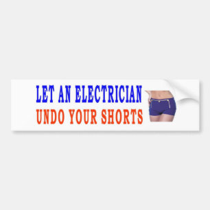 AUTOCOLLANT DE VOITURE LET AN ELECTRICIAN BMPR