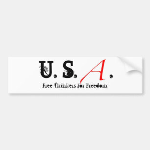 Autocollant De Voiture Lettre d'écarlate petite, États-Unis. , Penseurs