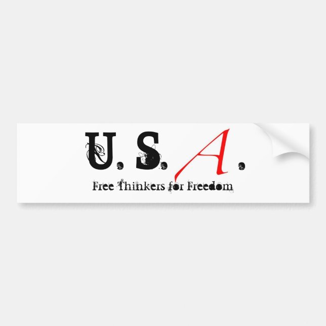 Autocollant De Voiture Lettre d'écarlate petite, États-Unis. , Penseurs (Devant)
