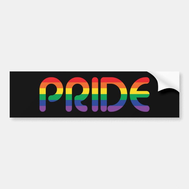 Autocollant De Voiture Lettres de ballon Rainbow Pride (Devant)