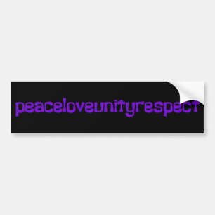Autocollant De Voiture Lettres de pourpre d'éloge de respect d'unité