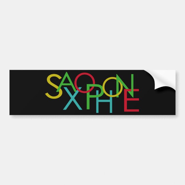 Autocollant De Voiture Lettres SAXOPHONE (Devant)